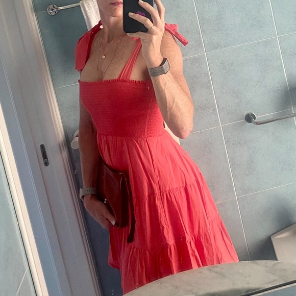 Xirena Cotton Tie Shoulder Lori Dress “Pop” XS - Picture 3 of 16